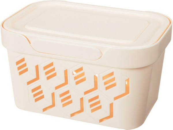 Ящик п/п 189х132х110 1,9 л  для хранения, перфорированный, с крышкой, арт.DELUXE 1,9 Ящик п/п 189х132х110 1,9 л  для хранения, перфорированный, с крышкой, арт.DELUXE 1,9