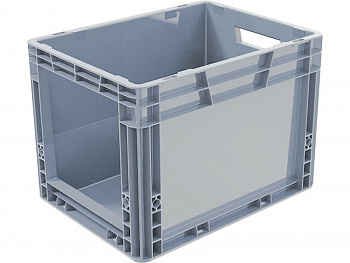 Ящик пластиковый SPK 400х300х290 с вырезом серый