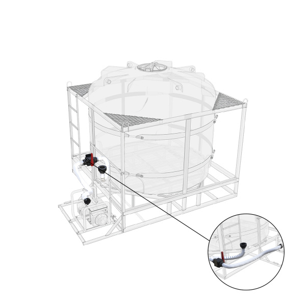 Комплект полного слива для мотопомпы G3 на одну емкость TR