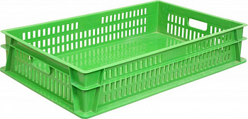 Ящик пластиковый 740х465х145 арт 404-1 перфорированный, дно сплошное Ящик пластиковый 740х465х145 арт 404-1 перфорированный, дно сплошное