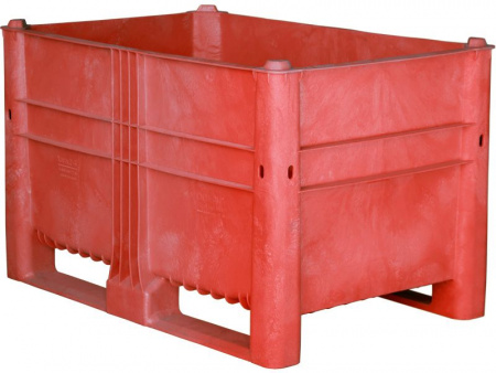 Большой пластиковый контейнер 1200х800х740 мм, сплошной, арт.EcoLine-485 (20788, красный)