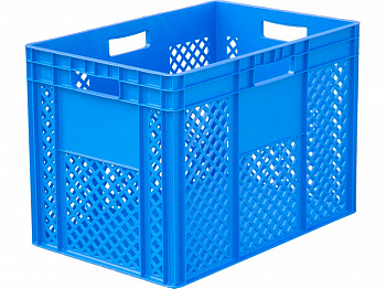 Ящик пластиковый 600x400x420 перфорированный дно усиленное