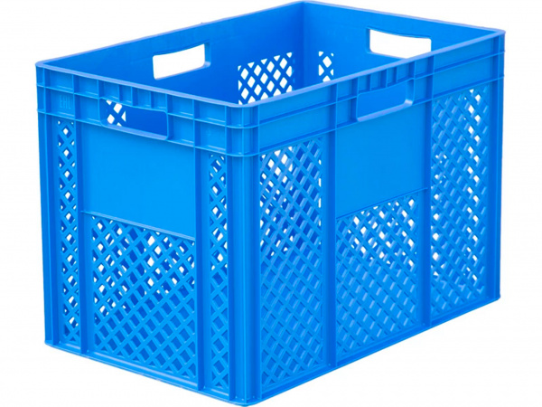 Ящик пластиковый 600x400x420 перфорированный дно усиленное