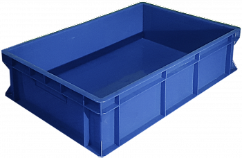 Ящик пластиковый 600х400х150 арт 418-4 сплошной, закрытые ручки Ящик пластиковый 600х400х150 арт 418-4 сплошной, закрытые ручки