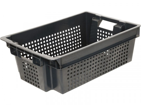 Ящик овощной 600х400х200 арт 102-1 перфорированный, дно сплошное