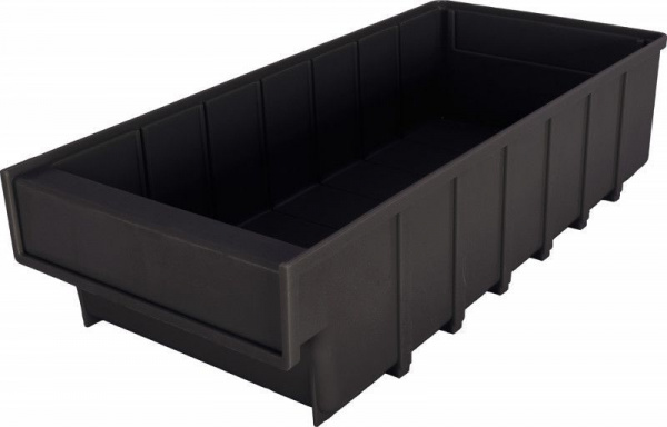 Ящик п/п 400x185x100 черный антистатичный, арт.6003 ESD