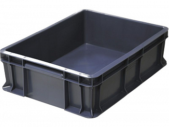 Ящик пластмассовый 400х300х120 арт 701.03.02 сплошной с внешней ручкой Ящик пластмассовый 400х300х120 арт 701.03.02 сплошной с внешней ручкой