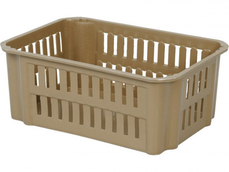 Ящик пластиковый 323х223х124 арт Б1115 перфорированный (23555, бежевый)