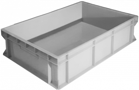 Ящик пластиковый 600х400х150 арт 418-4 сплошной, закрытые ручки (мороз.)