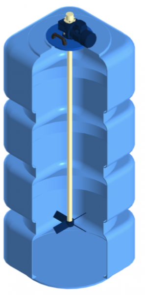 Емкость L1000 с лопастной мешалкой