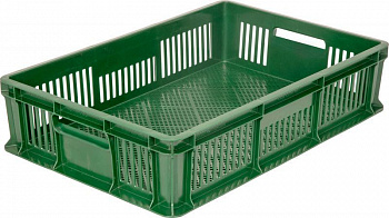 Ящик пластмассовый 600х400х140 арт 705.01.03 перфорированный с полузакрытой ручкой Ящик пластмассовый 600х400х140 арт 705.01.03 перфорированный с полузакрытой ручкой