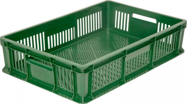 Ящик пластмассовый 600х400х140 арт 705.01.03 перфорированный с полузакрытой ручкой Ящик пластмассовый 600х400х140 арт 705.01.03 перфорированный с полузакрытой ручкой