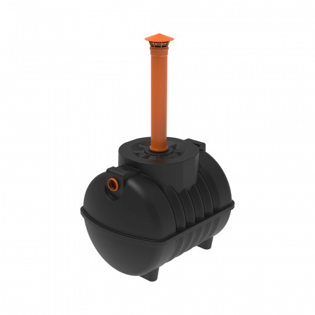 Емкость подземная пластиковая Rostok G 1200 л с входом 110 мм с горловиной (С шахтой, 1000.1000.899.001)