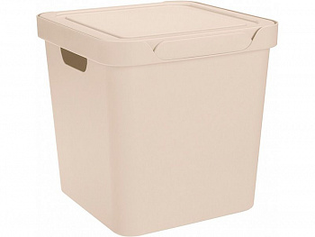 Ящик п/п LUXE 286х286х286 18л  для хранения с крышкой, арт.Luxe 18-2