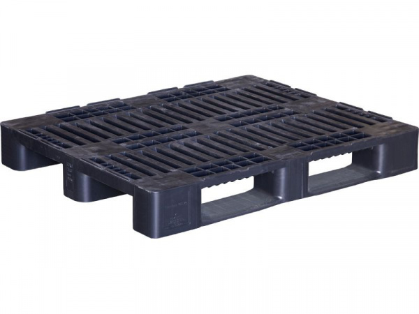Паллет 1200х800х160 перфорированный, с бортиком 7 мм, H1, серый, арт.CR 1208 H1 (22190, черный)