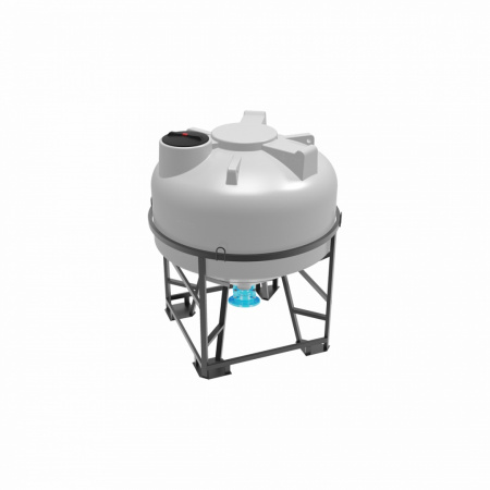 Емкость ЦКТ 3000л с патрубком 160 мм с фланцем в обрешетке (121209.3000.001.012, белый)