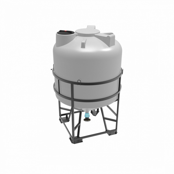 Емкость ЦКТ 5000л с патрубком 110 мм с фланцем в обрешетке Емкость ЦКТ 5000л с патрубком 110 мм с фланцем в обрешетке