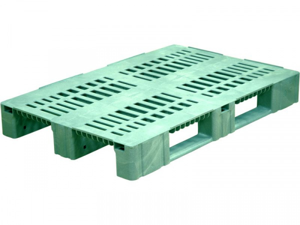 Паллет п/э 1200х800х150 перфорированный (версия 2), на 3-х полозьях, арт.TR 1208-3
