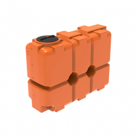 Бак (емкость) прямоугольный пластиковый ST 2000 л с резьбовой крышкой (оранжевый, 105.2000.201.001)