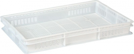 Ящик (лоток) пластиковый 600х400х75 арт 423 перфорированный (04656, мороз.)