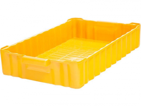 Ящик рыбный 788х470х138 арт 213 сплошной (23557, желтый)