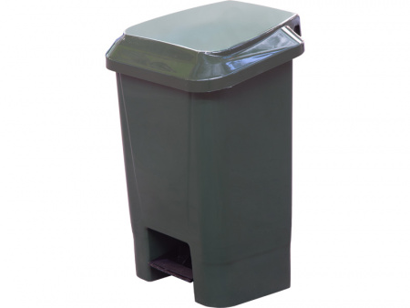 Мусорный контейнер полимерный 30 л с педалью и пакетодержателем (36517, зеленый)