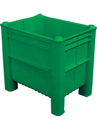 Контейнер большой BoxPallet (бокс паллет) 600х800х740 мм, сплошной, арт.11-060-ОА-ТН (07914, зеленый)