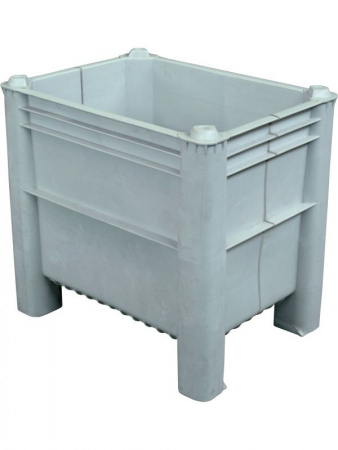 Контейнер большой BoxPallet (бокс паллет) 600х800х740 мм, сплошной, арт.11-060-ОА-ТН (08336, серый)