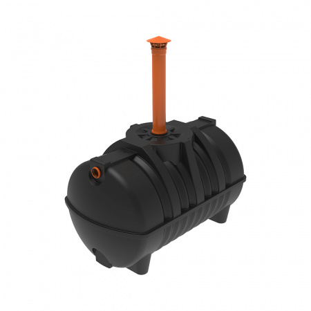 Емкость подземная пластиковая Rostok G 2800 л  с входом 110 мм с горловиной (С шахтой, 2800.2800.899.000)