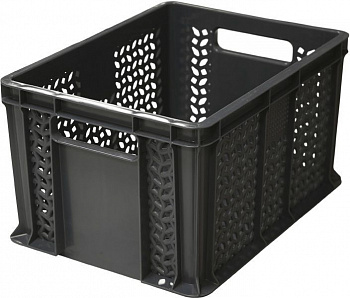 Ящик пластмассовый 400х300х230 арт 703.01.01 перфорированный с ручками Ящик пластмассовый 400х300х230 арт 703.01.01 перфорированный с ручками