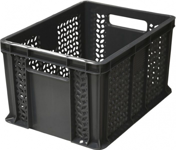 Ящик пластмассовый 400х300х230 арт 703.01.01 перфорированный с ручками Ящик пластмассовый 400х300х230 арт 703.01.01 перфорированный с ручками