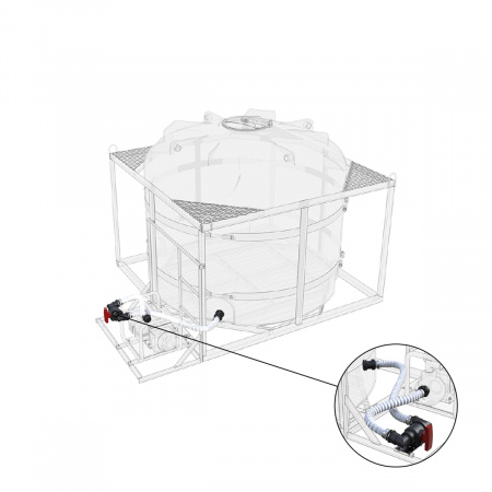 Комплект слива для мотопомпы G2 на одну емкость TR