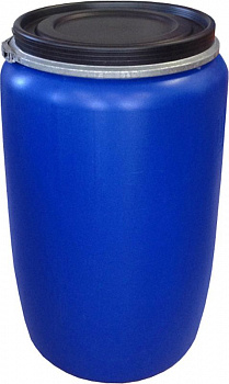 Бочка пластиковая 127 л с крышкой на обруче