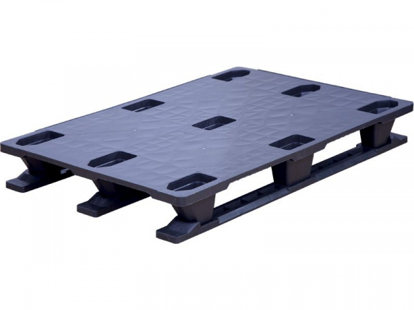 Паллет 1200х800х140 мм (сплошной на 3-х полозьях) черный, арт.DP 1208 SE (Q4)