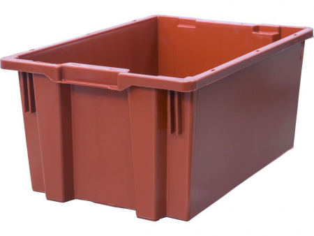 Ящик конусный 600х400х270 арт 600-6427 ГД (гладкое дно) сплошной (21330, красный)