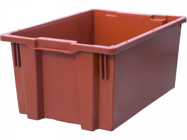 Ящик конусный 600х400х270 арт 600-6427 ГД (гладкое дно) сплошной (21330, красный)