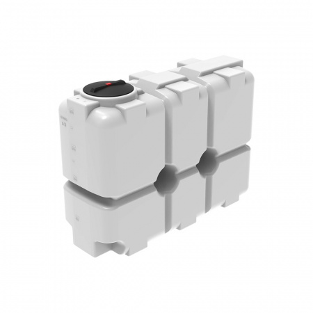 Бак (емкость) прямоугольный пластиковый ST 2000 л с резьбовой крышкой (белый, 105.2000.001.001)