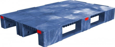 Паллет 1200х800х150 мм (усиленный сплошной на 3-х полозьях), арт.TR 1208-1-1 (08946, синий)