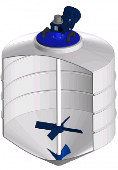 Мешалка лопастная двухъярусная Ж-Ж для емкости ФМ 5000 Мешалка лопастная двухъярусная Ж-Ж для емкости ФМ 5000