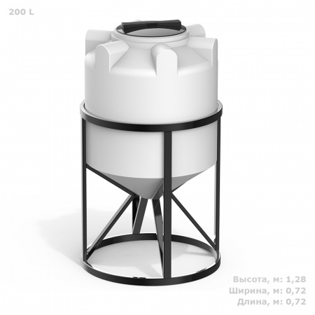 К 200 литров с обрешеткой (TK200S4, TK2, белый)