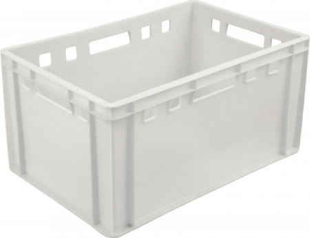 Ящик пластиковый 600х400х300 арт 210 (Е3) сплошной (натуральный, 06901)