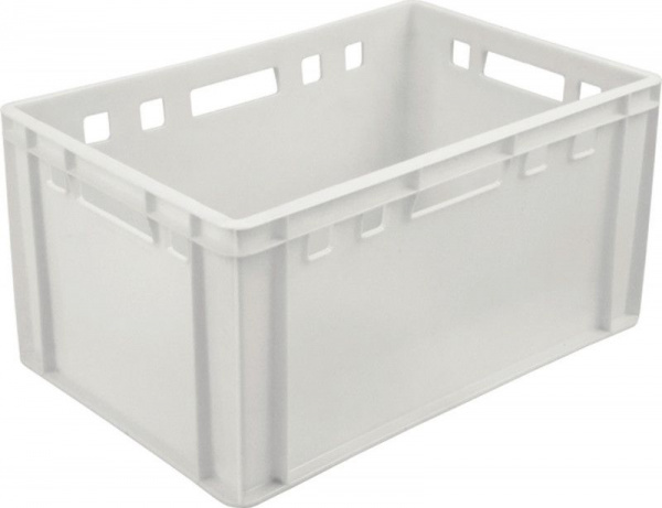 Ящик пластиковый 600х400х300 арт 210 (Е3) сплошной (натуральный, 06901)