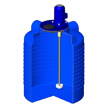 Емкость ЭВЛ 300 с турбинной мешалкой