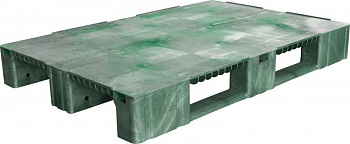 Паллет п/э 1200x800х150 сплошной, на 3-х полозьях, арт.TR 1208-1