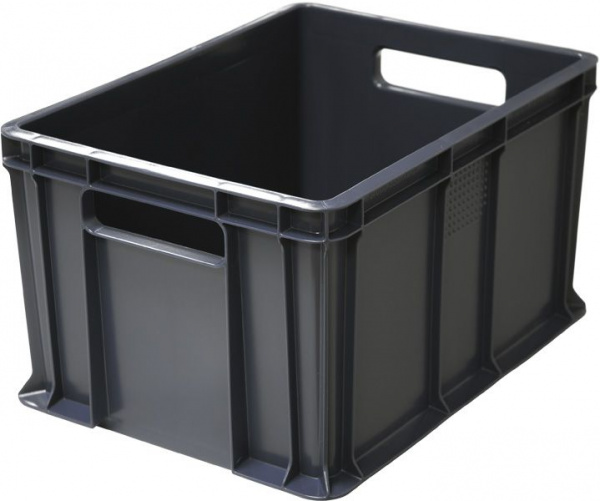 Ящик пластмассовый 400х300х230 арт 703.03.01 сплошной с ручками Ящик пластмассовый 400х300х230 арт 703.03.01 сплошной с ручками