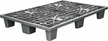 Паллет 1200х800х160 мм (перфорированный на 9 ножках вкладываемый), арт.TR 1208 L (12747, серый)