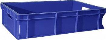 Ящик пластиковый 600х400х150 арт 418-3 сплошной, открытые ручки Ящик пластиковый 600х400х150 арт 418-3 сплошной, открытые ручки