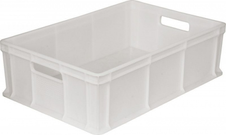 Ящик пластмассовый 600х400х180 арт 706.03.01 сплошной с ручками (16419, натуральный)