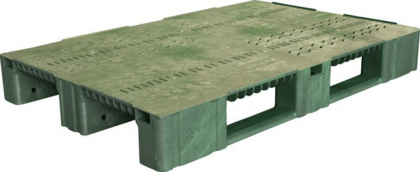 Паллет 1200х800х150 мм (перфорированный на 3-х полозьях), арт.TR 1208-2