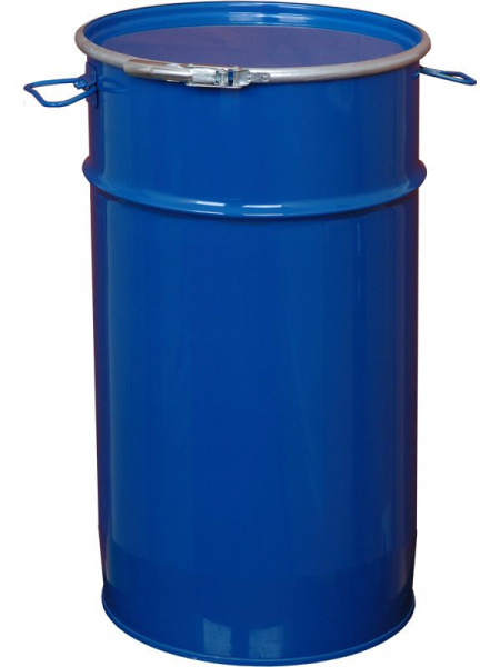 Бочка стальная коническая 60 л с крышкой на обруче Бочка стальная коническая 60 л с крышкой на обруче